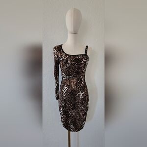 Sexy Club Dress - Lepord Print Mini Clubwear Party